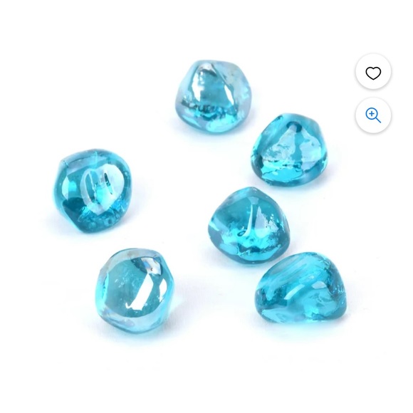 GLASS ROCKS Fireplace fire pit gas burning decor 4 pounds high heat crystals - Picture 5 of 11